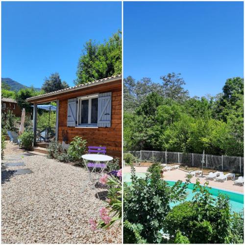 Gravieres Ski Chalet | Sud Ardeche joli chalet clim piscine rivière LE CERF Village du serre