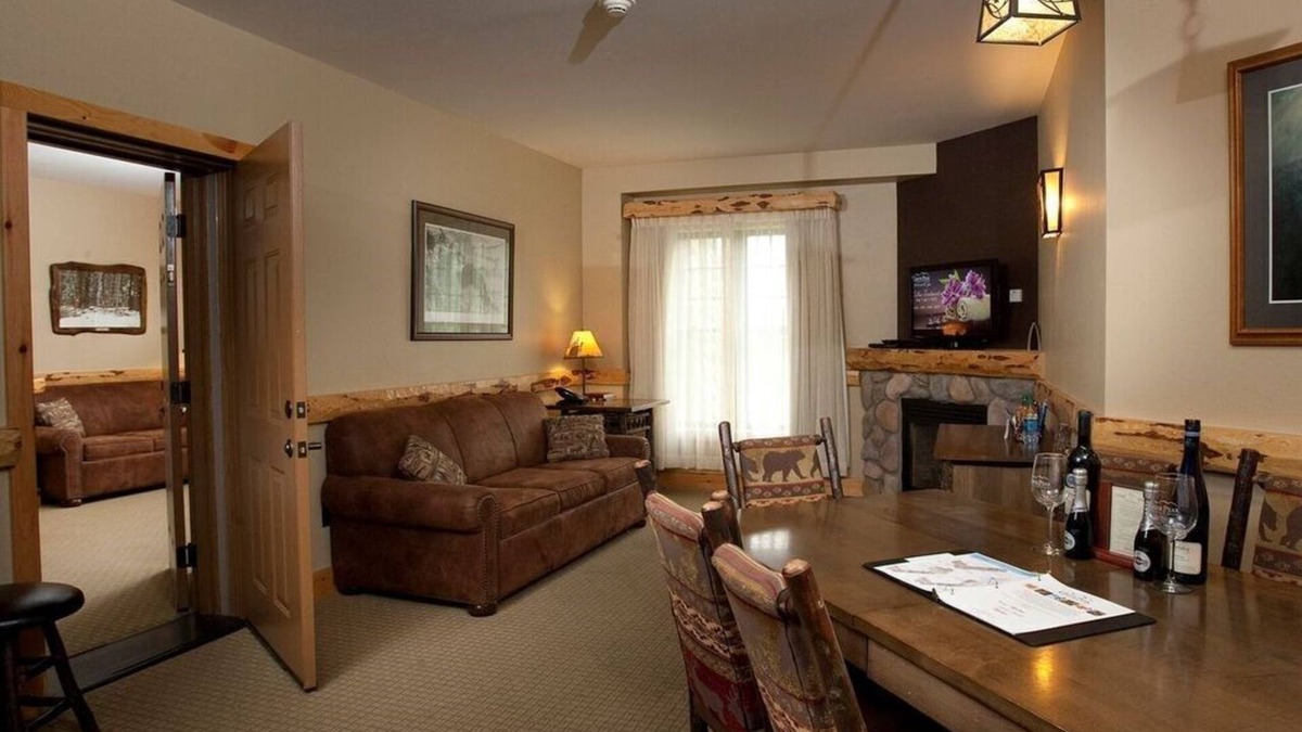 Blodgett Mills Condo | Suite + Fireplace & Balcony | Onsite Waterpark