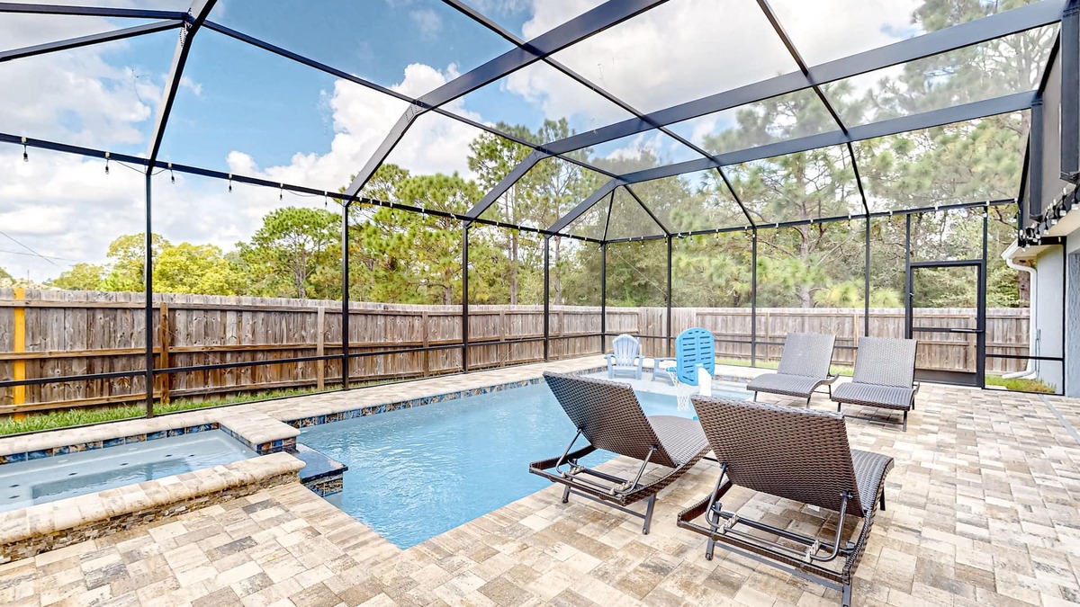 Summerfield House | Summerfield home with a fenced-in yard, pool, hot tub, & games