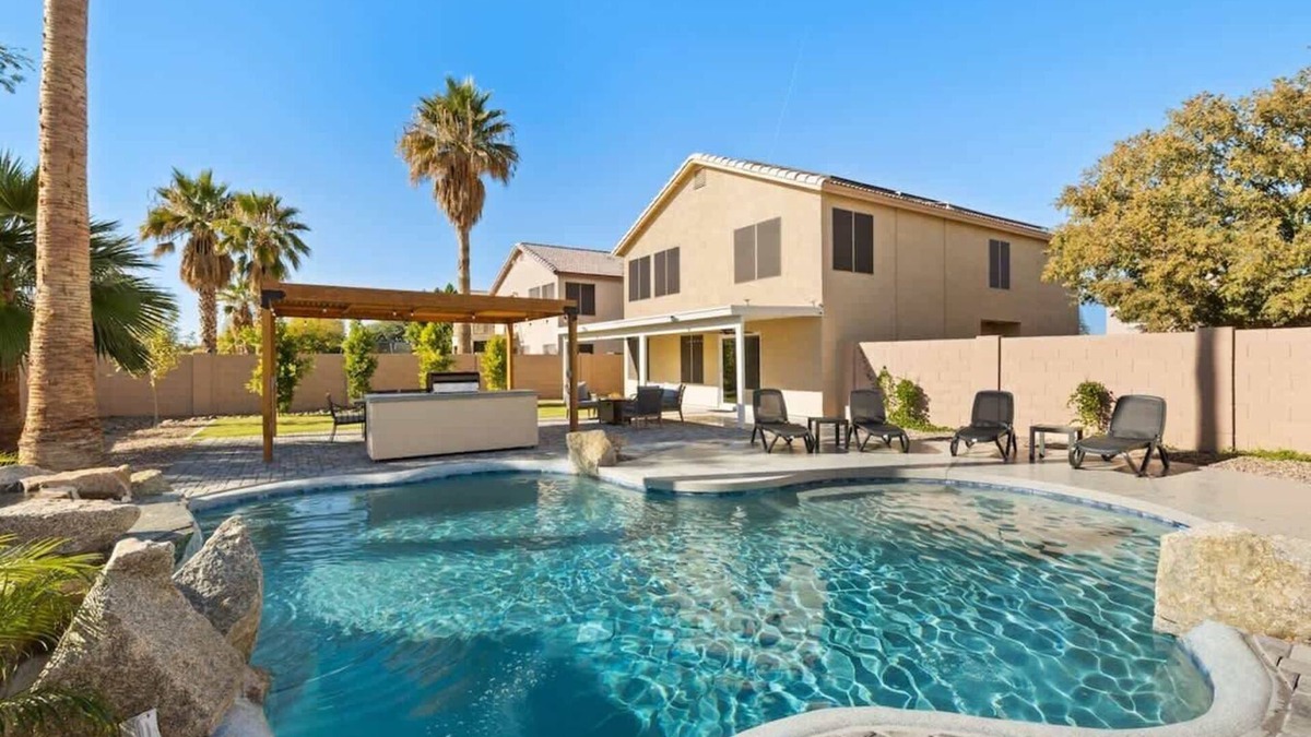 Larissa House | Sun-Drenched Terrace: Chic w/Grille, Firepit, Pool