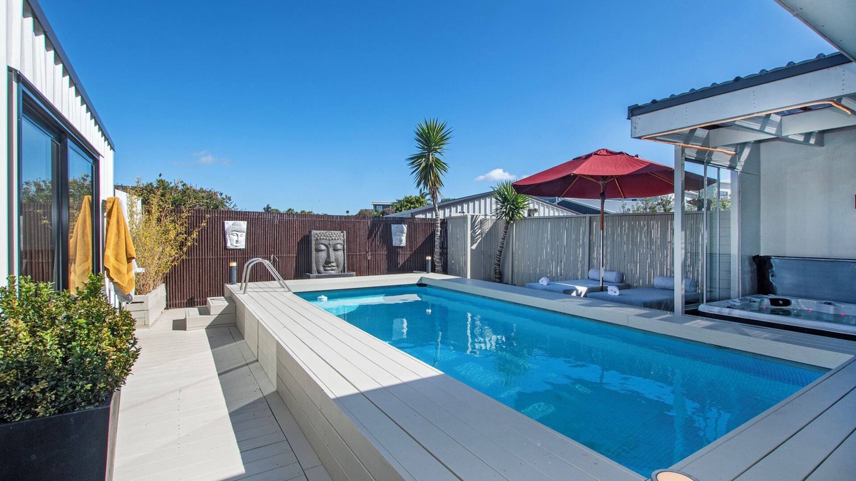 Mangawhai Heads House | Sun Kissed Pool Villa - Mangawhai Holiday Home
