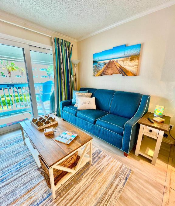 Galveston Apartment | Sun Splashed Condo! Steps to Beach and 2 Pools Galveston Island