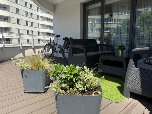 Swinoujscie Apartment | Sun Towers EXspanse apartament 3 pokoje z parkingiem i tarasem