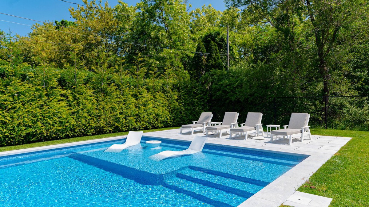 Orient Point House | Sunny home near private community beach with private pool, pool spa, backyard