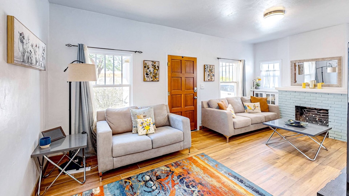 Blenman-Elm House | Sunny home with old-school charm, fireplace, grill, & covered patio - dogs ok