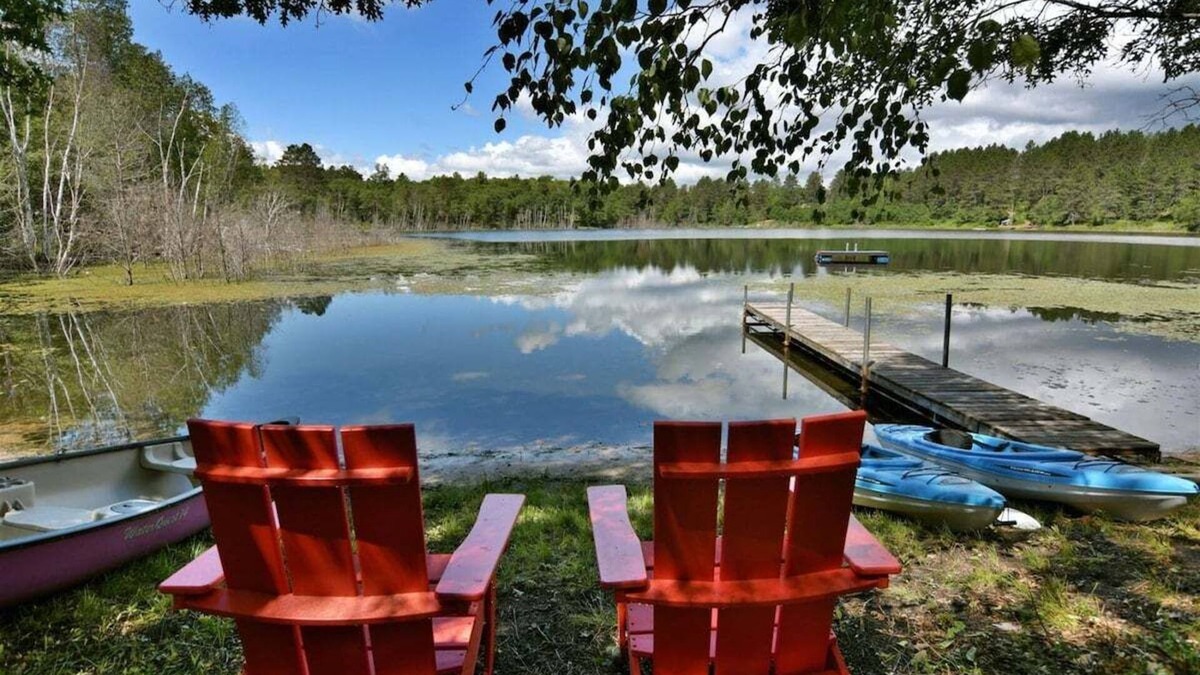 Solon Springs House | Sunnyside Cabin, Pet Friendly on Breakfast Lake in Barnes, WI