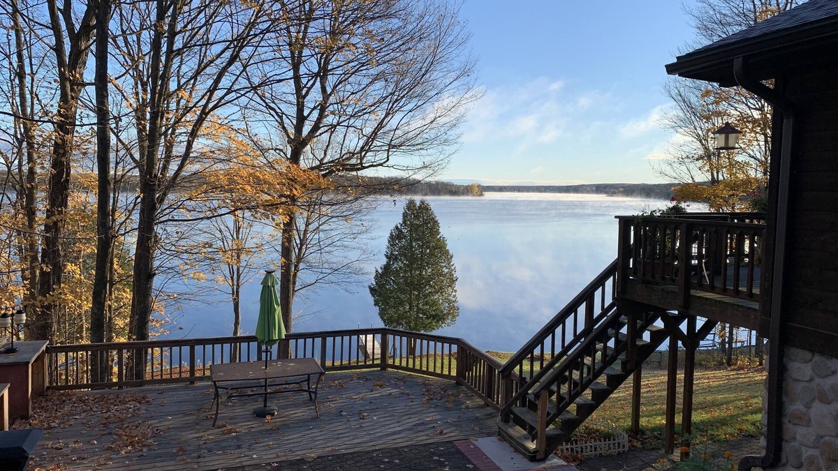Iron River Cottage | Sunset Lake - Fireplace,Dock,Sauna,4 Bath,Ski,UTV