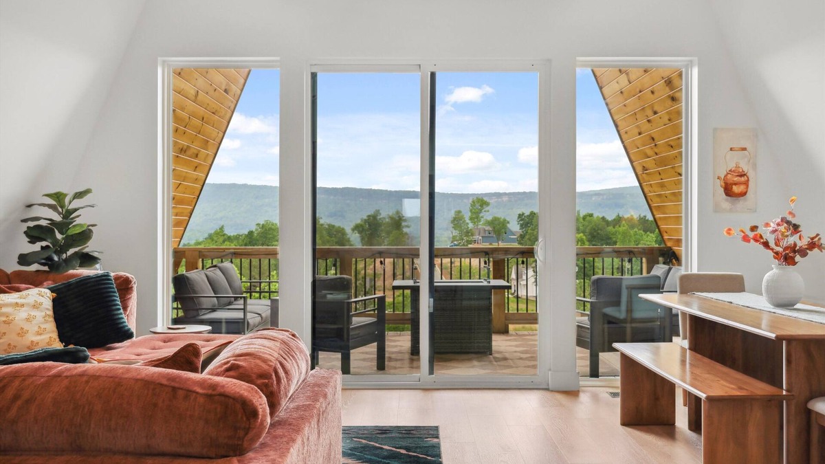 Chattanooga Valley Cabin | Sunset Peak | Stylish A-Frame Cabin | Mtn Views!