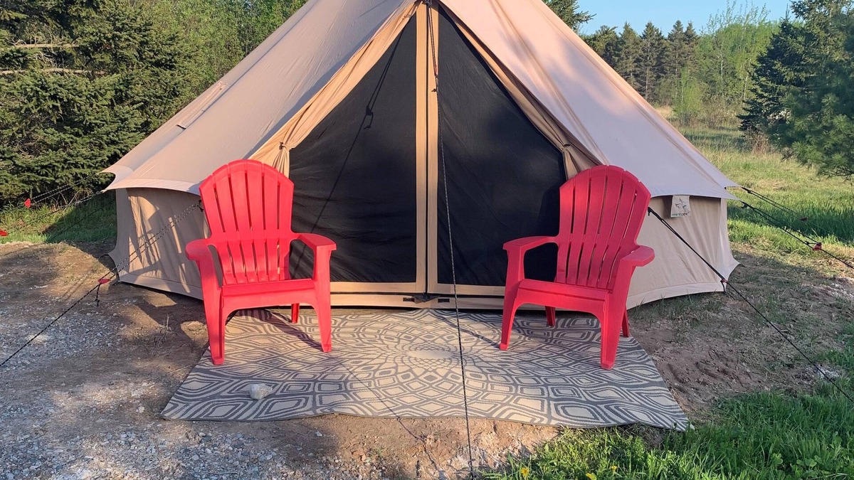 Sault Ste. Marie RV Rental | Sunset Suites 906: Cozy 200 square foot bell tent. Pet friendly. Off the grid