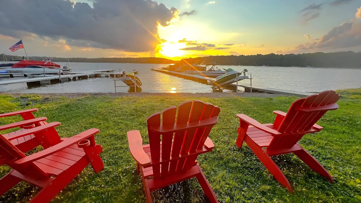 Swanton House | Sunset View: Lakefront Pet-Friendly + Hot Tub + Dock