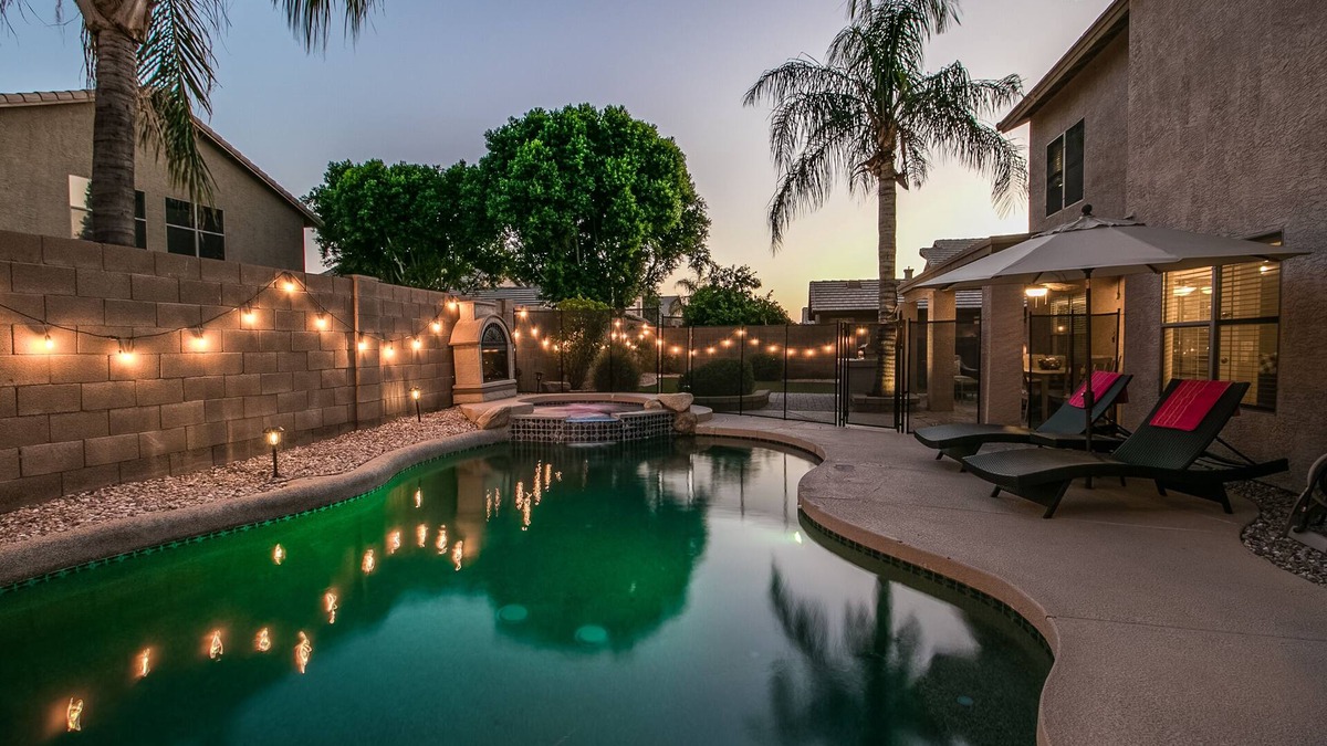 Gilbert Ranch House | Sunshine and Good Times! Massive 5/bdrm with Pool, Hot Tub, and Game Room!