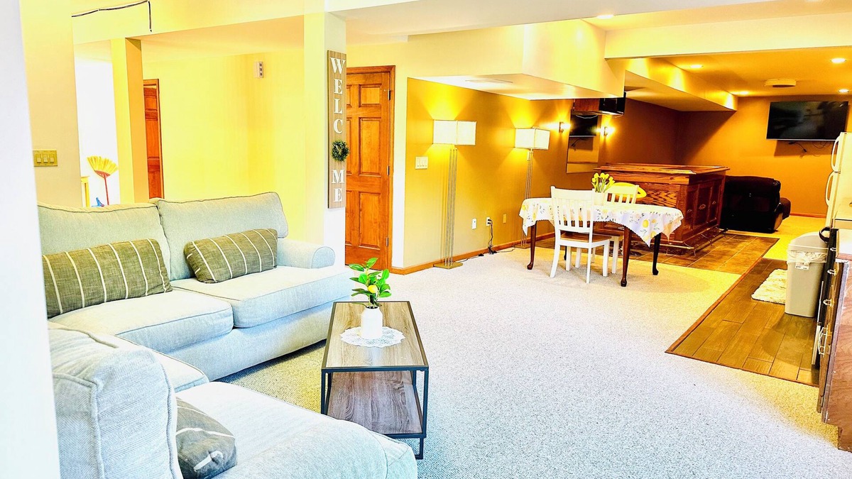 West Chester Apartment | Sunshine Private Guest Suit!nCharming Large walk out basement with 2 bedrooms!