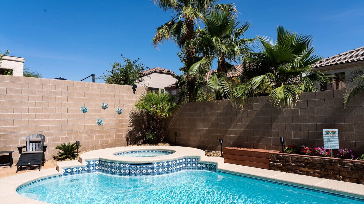 Paradise Hills House | SUPER Clean Vegas area home with EV charger, private heated saltwater pool & spa