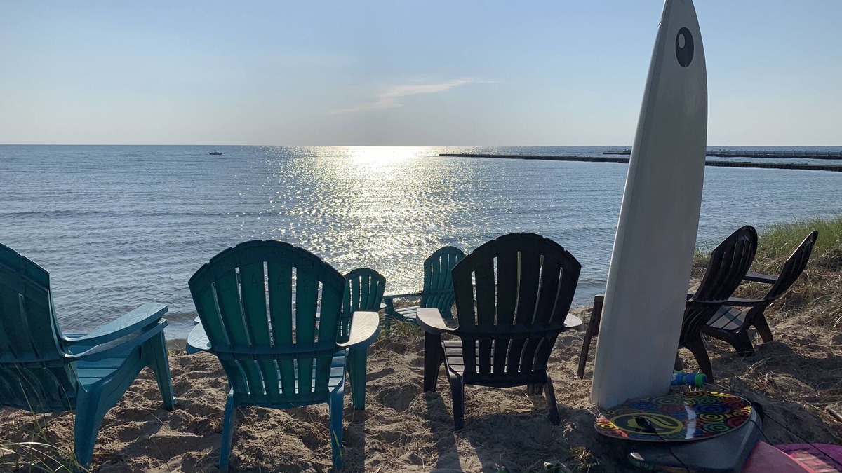Port Sheldon House | Sweeping LakeMI Views, Steps to Wide Sandy Beach, Sleeps 9+ or 18 w/Bonus Suites
