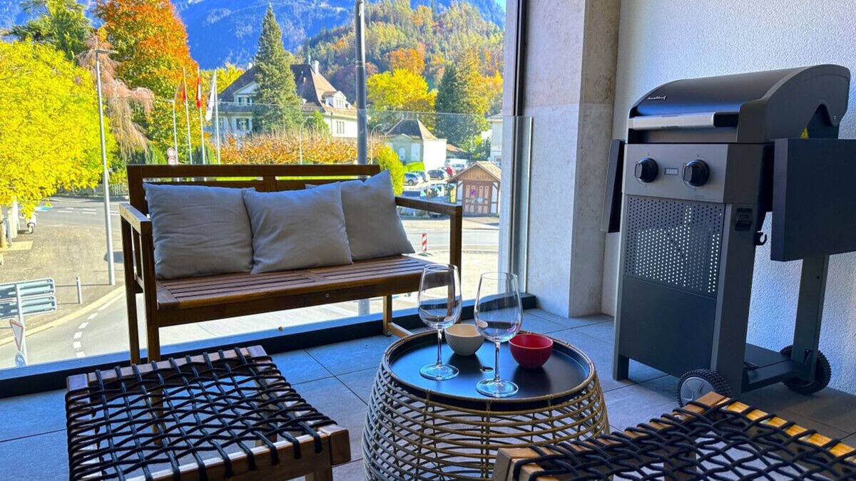 Central Interlaken Condo | SwissHut Modern 5min Interlaken West Station - Apart. Rugen 1