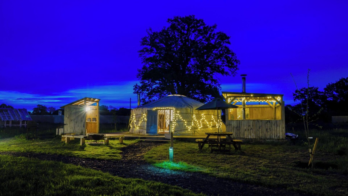 Attleborough RV Rental | TAITTINGER Luxury Heated Yurt with Private Hot Tub