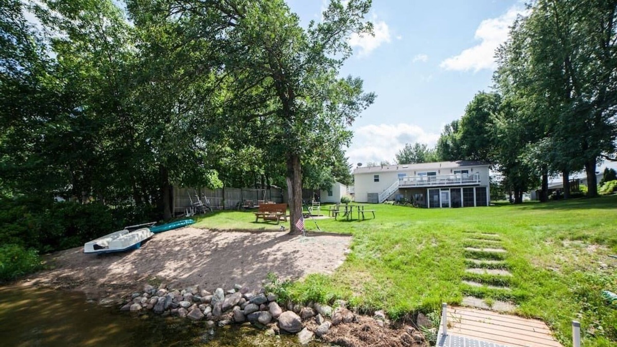 Pelican Rapids House | Tamarac Lake Home with Seven Bedrooms and Sand Beach