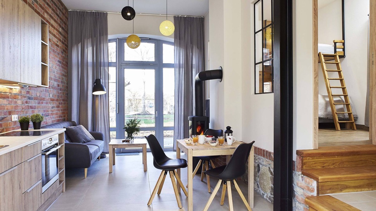 Gorzig Apartment | Tenne mit 36 m² für 2+1 Kleinere Pers., 1 Doppelzimmer mit Hochbett 180x80 cm
