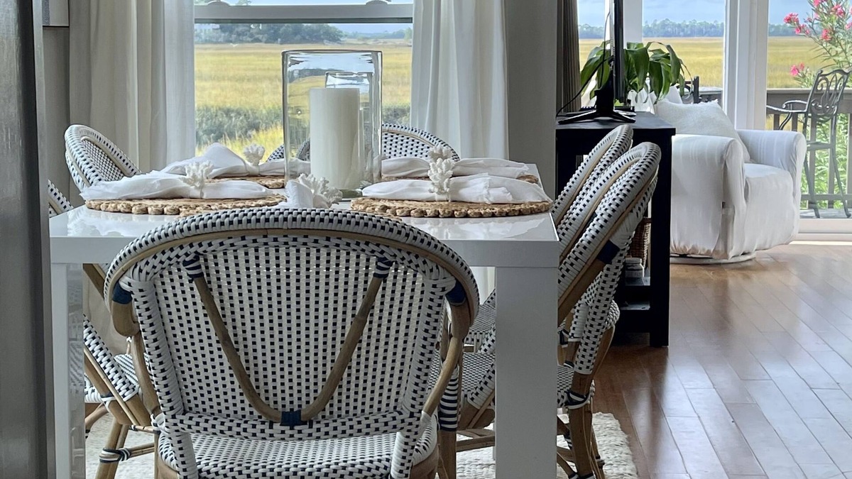 Saint Helena Island Villa | Tennis Courts in front and the ever changing Marsh in back. Golf cart included.
