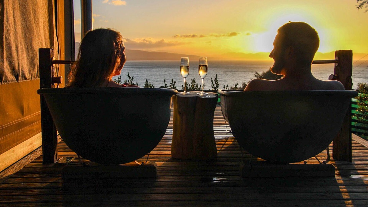 Tata Beach Cabin | Tent Korimako - Luxury Eco Glamping with your own electric Buggy