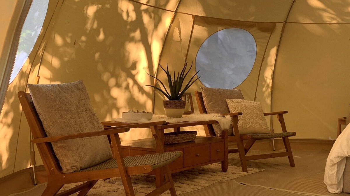 Sarce RV Rental | Tent "The Glade" with Private Terrace & Private Garden