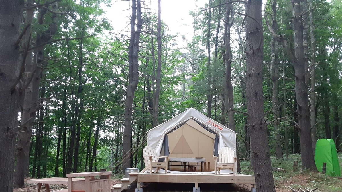 Middleburgh RV Rental | Tentrr Signature Site - Forest Farm Waterfall Camp Site