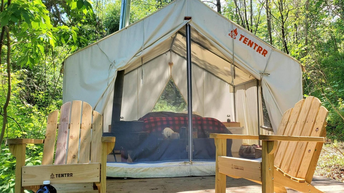 Rock Stream RV Rental | Tentrr Signature Site - Beerocracy Colonial Camp
