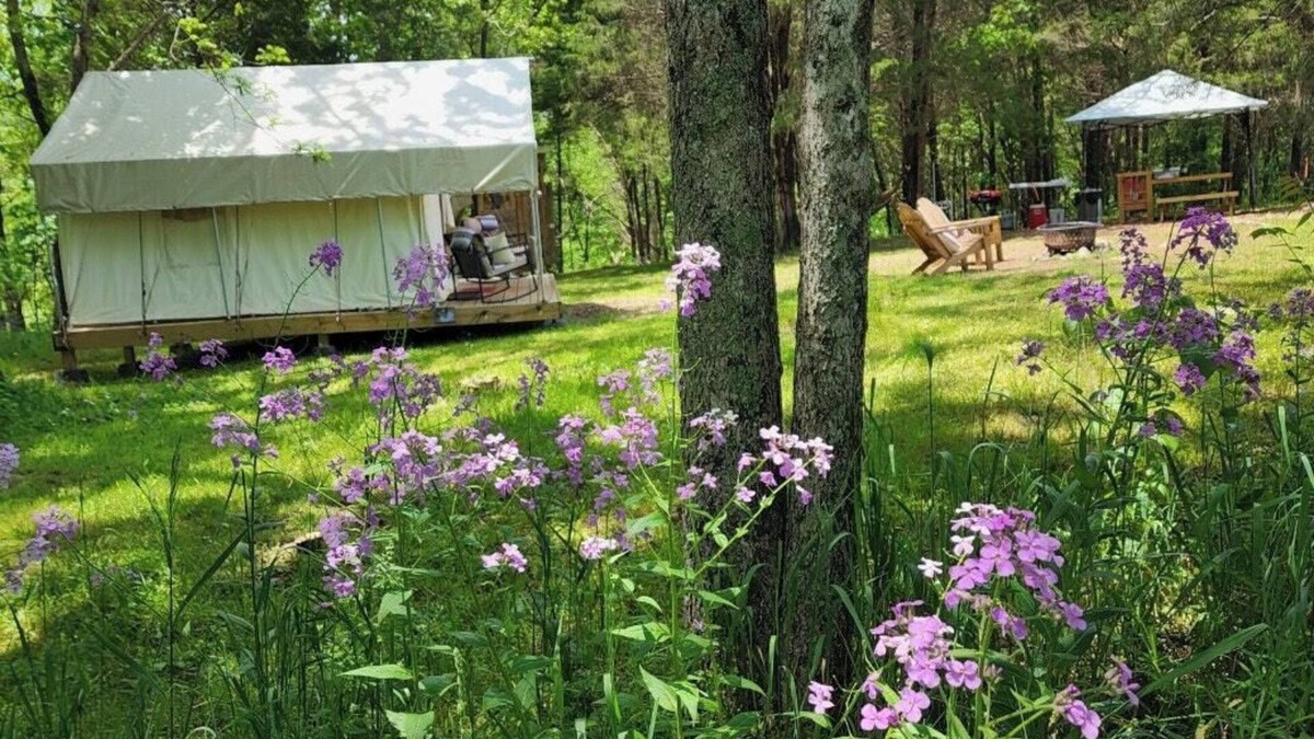 Sharpsburg RV Rental | Tentrr Signature Site - Evensong Farm - Wineberry - Coleman Outfitted Site