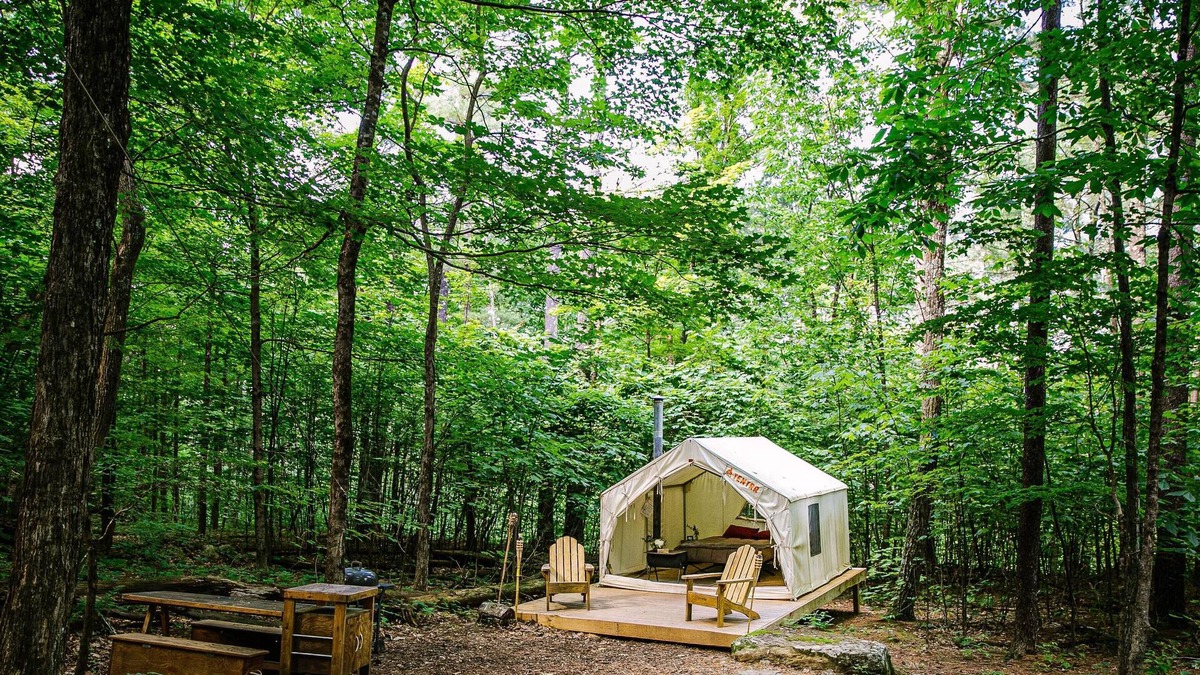 Catskill RV Rental | Tentrr Signature Site - The Old Catskill Game Farm Abandoned Zoo: Wooded Site