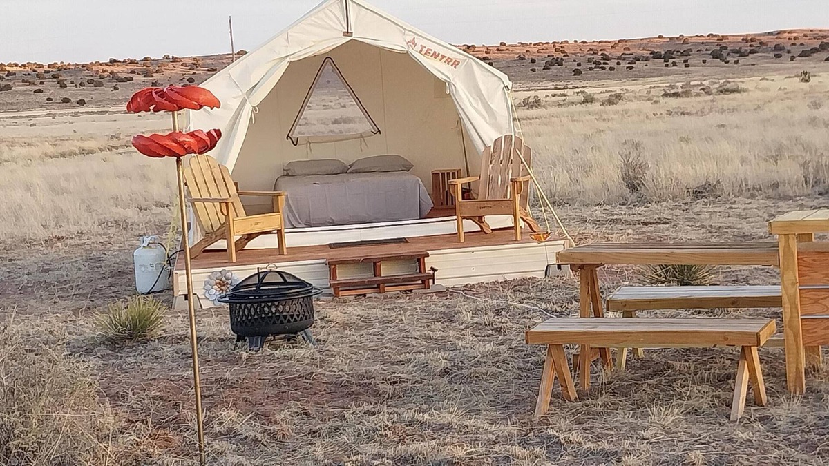 Chambers RV Rental | Tentrr Signature Site - Furnished Stunning Painted Desert Camping on Route 66 -