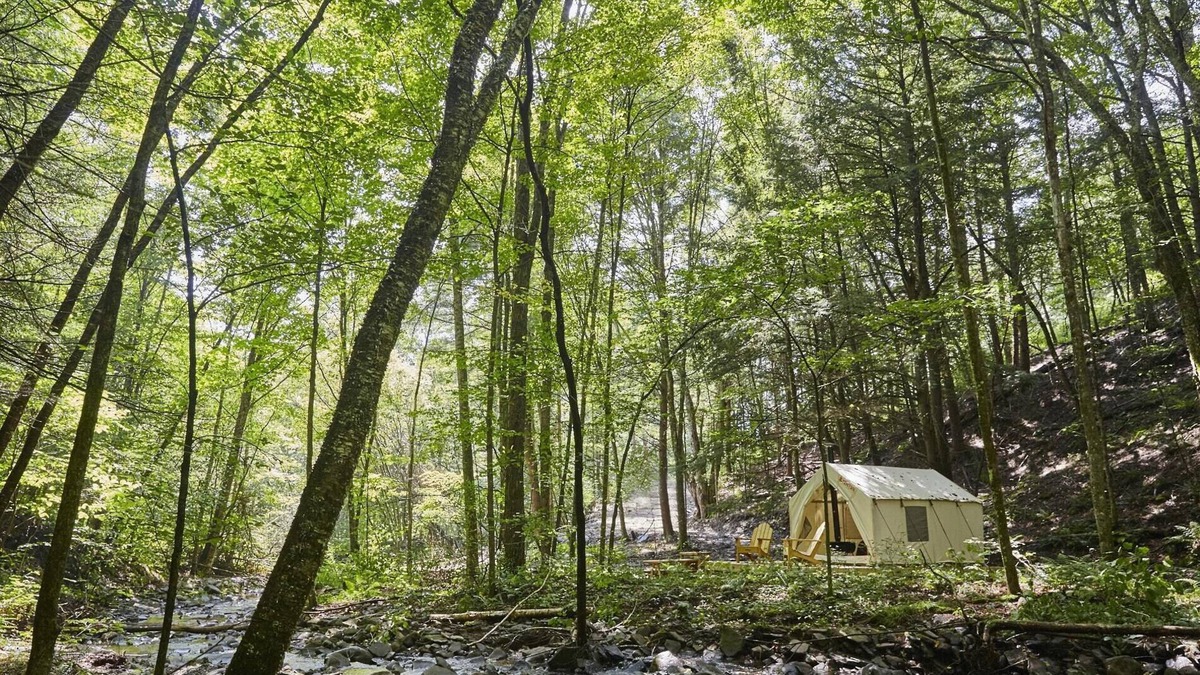 Delancey RV Rental | Tentrr Signature Site - Huntley Hollow Brook