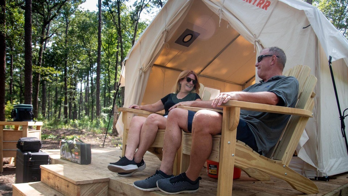 Florence RV Rental | Tentrr Signature Site - The Woods at Black Creek - Duck Blind