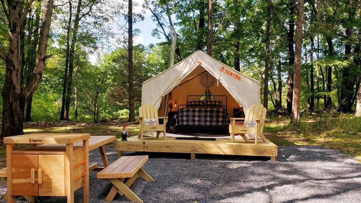 Pine Bush RV Rental | Tentrr Signature Site - Boulder Point with full baths