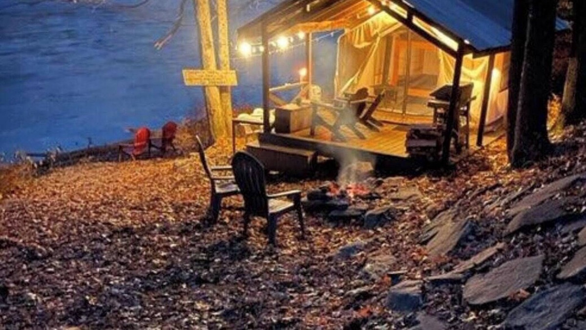 Pond Eddy RV Rental | Tentrr Signature Site - River's Edge Sunrise