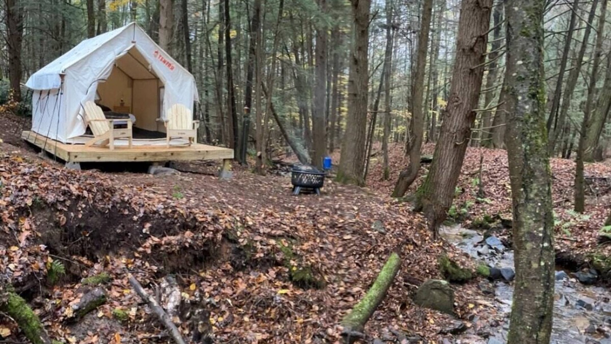 Swan Lake RV Rental | Tentrr Signature Site - Twin Creeks Signature Campsite