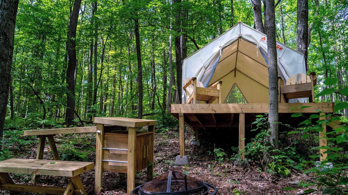 Gans RV Rental | Tentrr State Park Site - WV Coopers Rock State Park - Site B - Single Camp