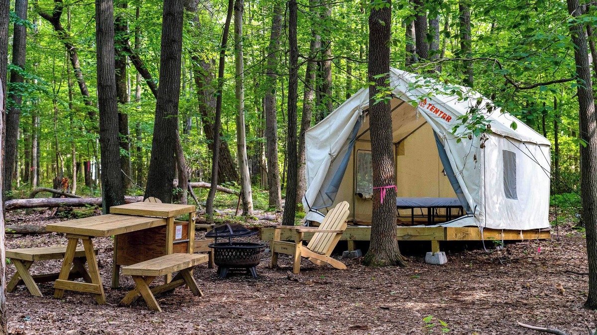 Gans RV Rental | Tentrr State Park Site - WV Coopers Rock State Park - Site I - Single Camp