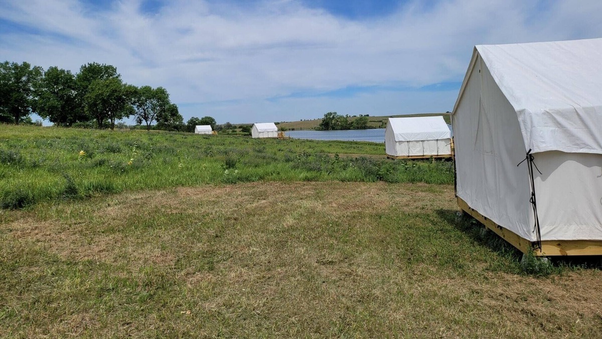 Loup City RV Rental | Tentrr State Park Site - Nebraska Sherman SRA – Redwood Lakeview B – Single Ca