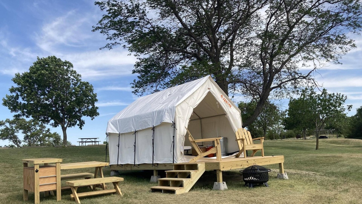 Loup City RV Rental | Tentrr State Park Site - Nebraska Sherman SRA – East Ridge Lakeview I – Single