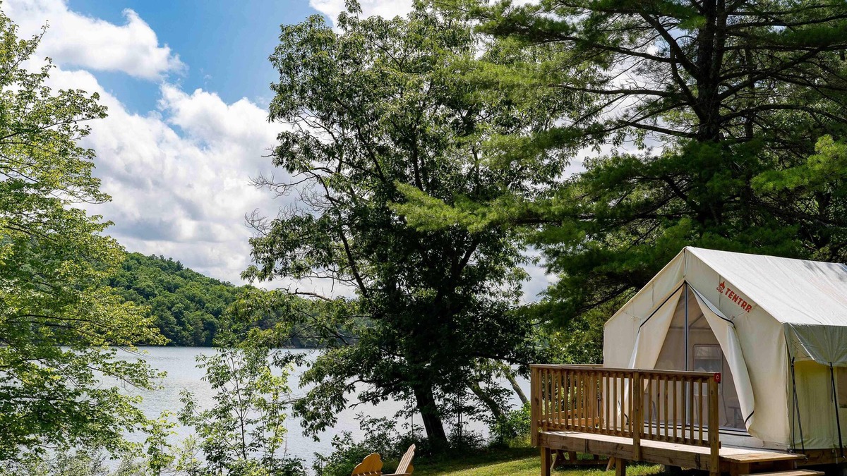 Ancram RV Rental | Tentrr State Park Site - Lake Taghkanic Lakeside Single - Site C