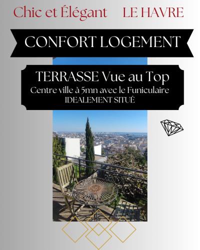 Cote Ouest Ormeaux Apartment | Terrasse Vue imprenable, le Havre, Appartement Spacieux