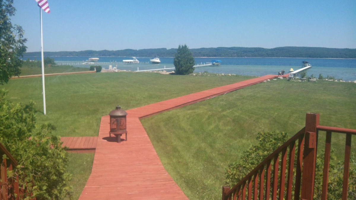 East Jordan House | Terrific Family Getaway on Lake Charleviox with Stunning Views
