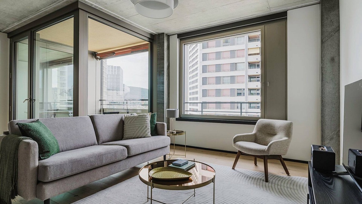 Seebach Apartment | Terrific Oerlikon 1BR w/Balcony, W/D & Elevator, by Blueground