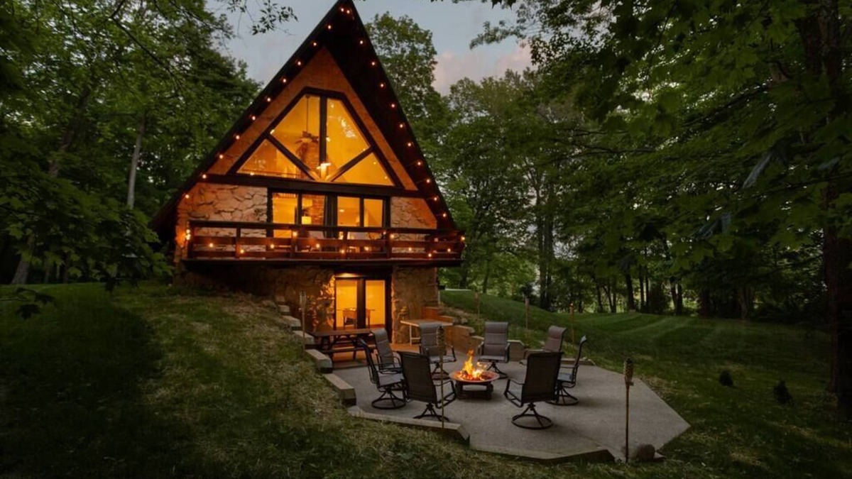 Mount Vernon Ski Chalet | The A Frame by Mt. Vernon OH.