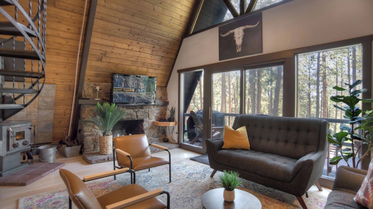 Forest Lakes House | The Ascent A-Frame Cabin | Wooded, Trails, Near Lakes, Deck, Hammock