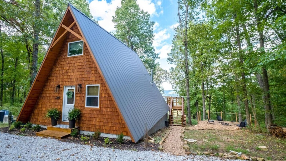 Newnata Cabin | The Back Porch ~ Modern A-Frame with a View