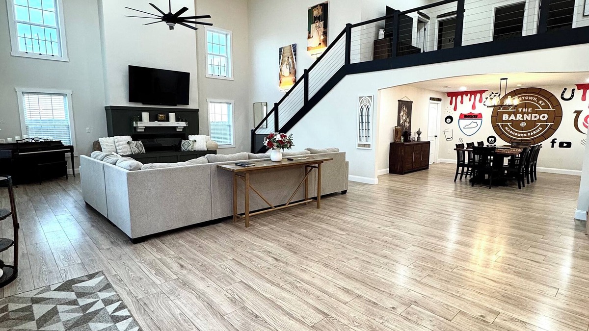 Bardstown House | The Barndo at MF Hot tub - Bar - Game Area - 360 View