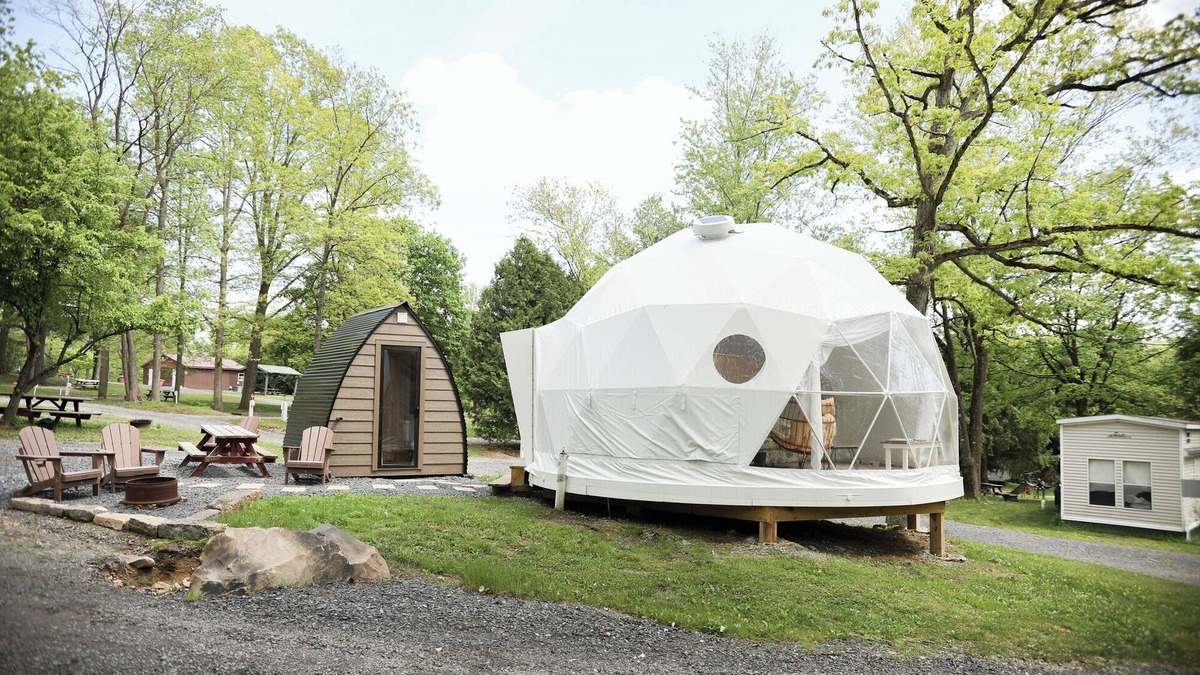 Mingoville Apartment | The Bellefonte Campground presents: The Yurt with sauna I 1 Bedroom Yurt experience