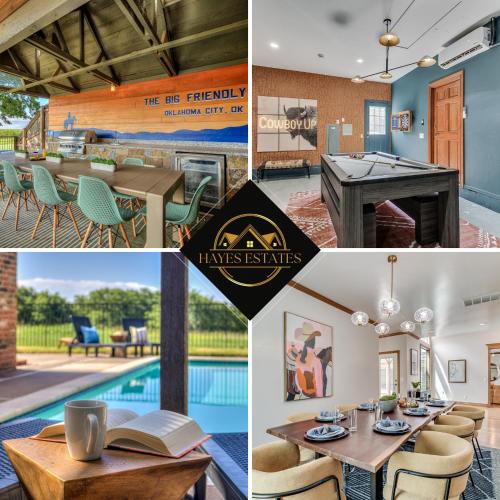Oklahoma City Villa | The Big Friendly - A family retreat, heated pool, hot tub, game room minutes away from DT OKC