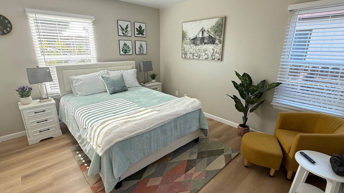 City Heights House | The Blue Haven - Modern San Diego Retreat with Central Location & Gated Parking